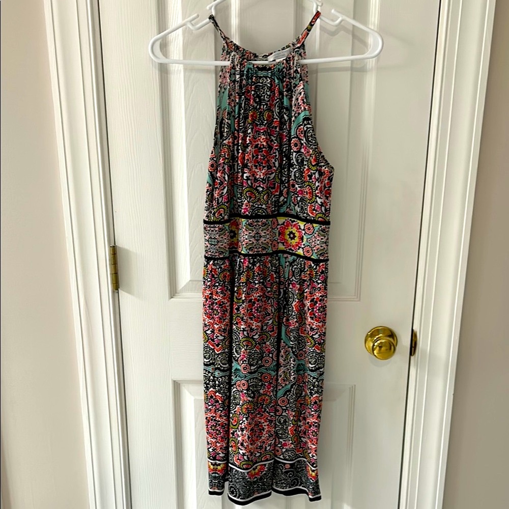 London Times Multicolor Floral Halter Dress